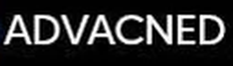 The miss-spelt word "advacned" is now the only thing visible.